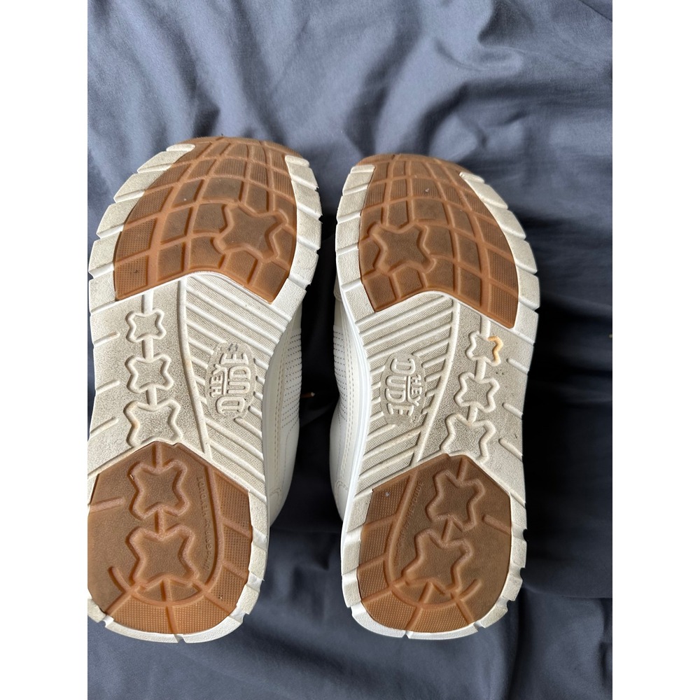 Hey Dude Sirocco Alta W Neutrals White Cream Leopard Print Sneakers Womens 7 - Picture 8 of 8